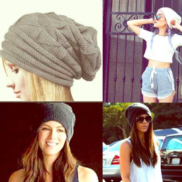 Accessories - LAST 1!!!!!!!!!! Grey Slouchy Beanie Hat